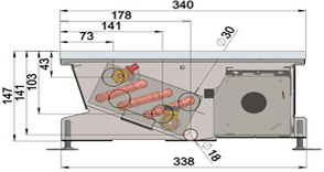 Вбудований в підлогу конвектор COIL-HC4pipe.340.147