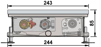 Вбудований в підлогу конвектор Minib тип Minib COIL-TО85.243.85