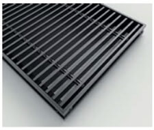 zehnder resh transverse black aluminium